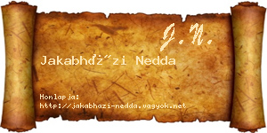 Jakabházi Nedda névjegykártya
